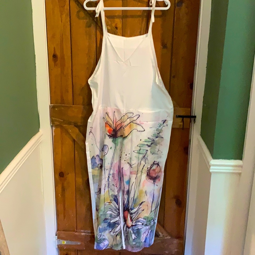 New Flowy Watercolour Jumpsuit M/L